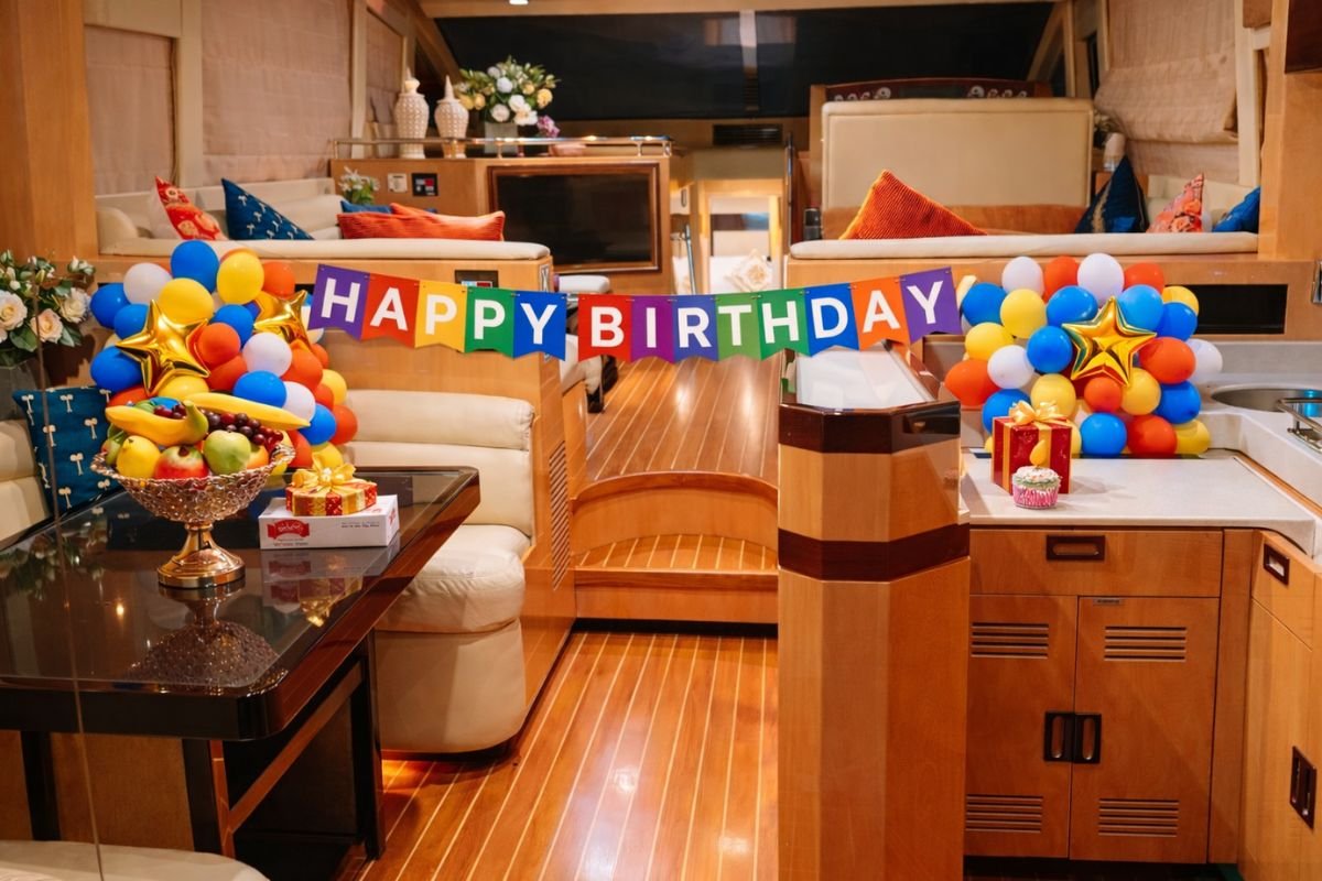 56 FT Majesty Yacht Birthday Dubai Setup