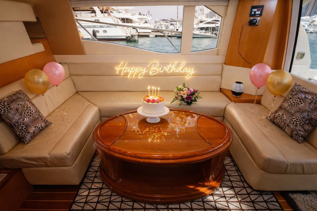 44 ft Luxury Majesty Birthday Yacht Dubai Deck