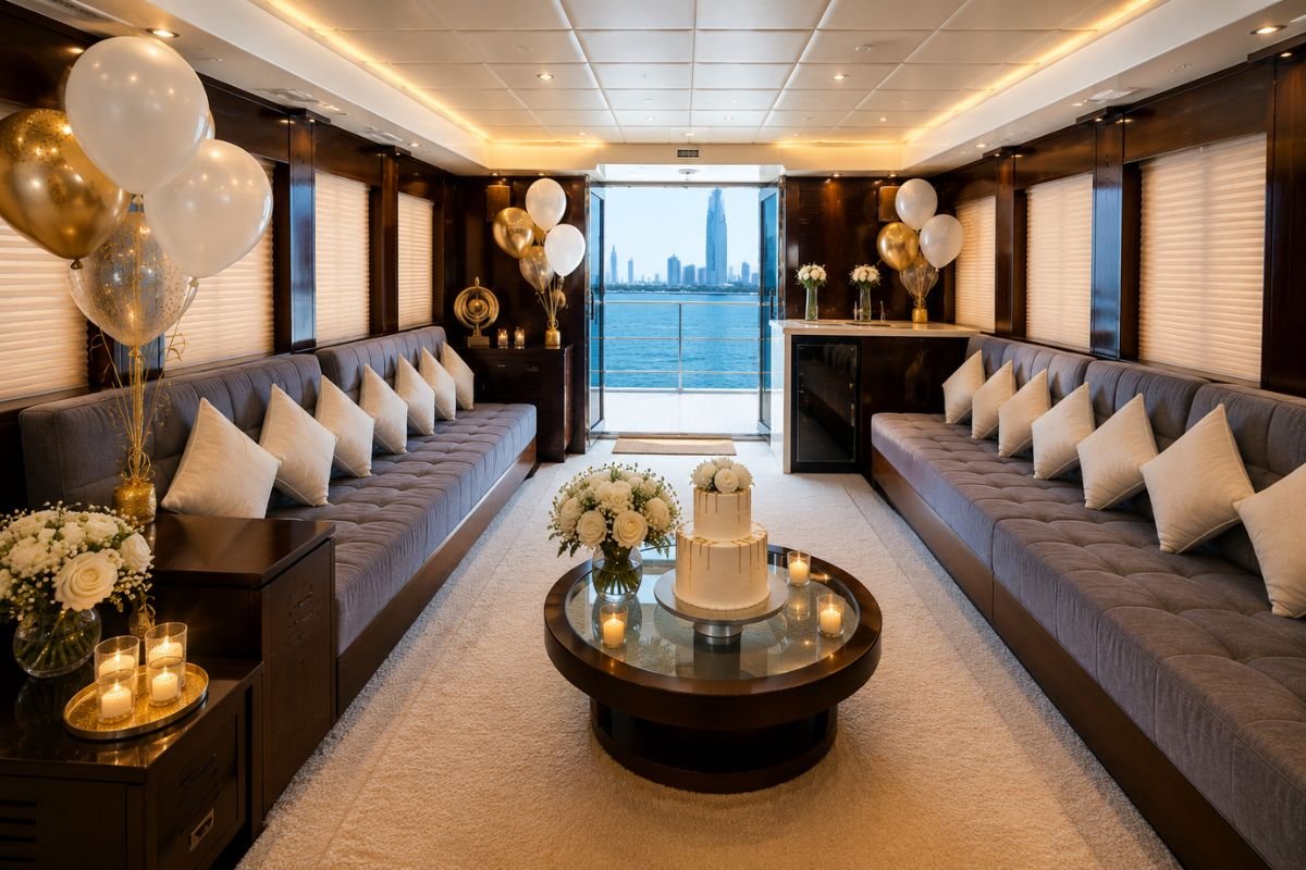 65 FT Nahyan Yacht Outdoor Lounge