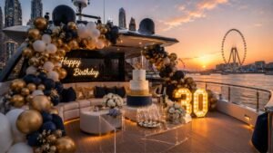 Premium Yacht Birthday Decorations and VIP Concierge Setup in Dubai