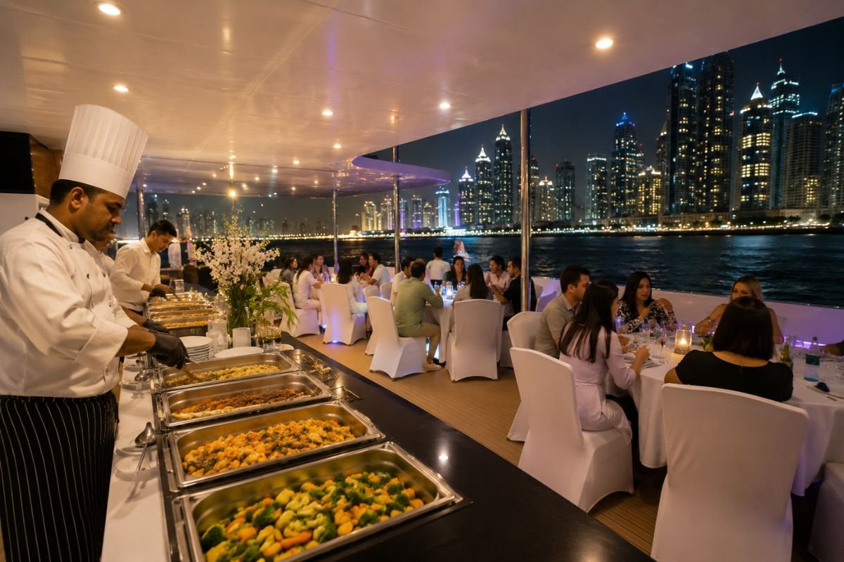 65 FT Nahyan Yacht Buffet Dining